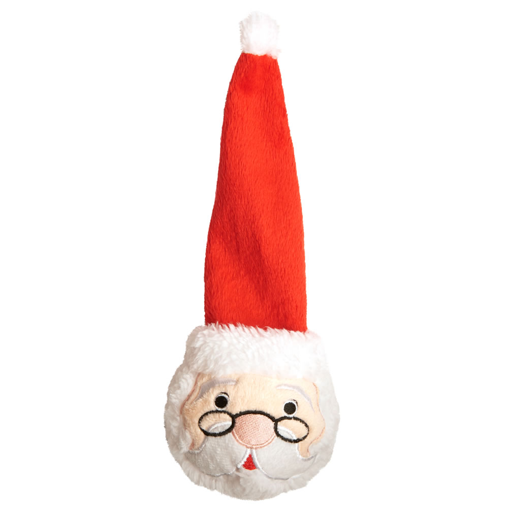 Wilko Christmas Squeaky Heads Dog Toy Image 1