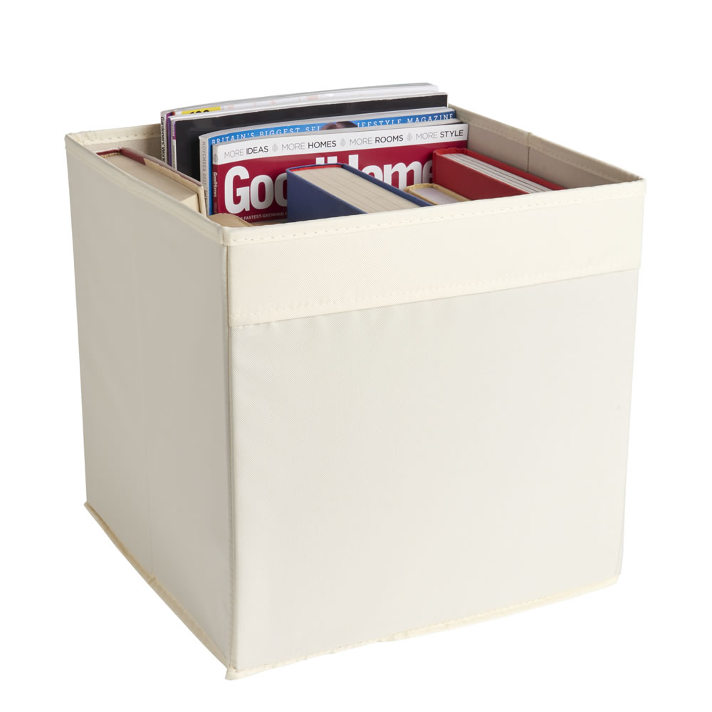 Wilko 30 x 30cm Cream Fabric Storage Box Wilko