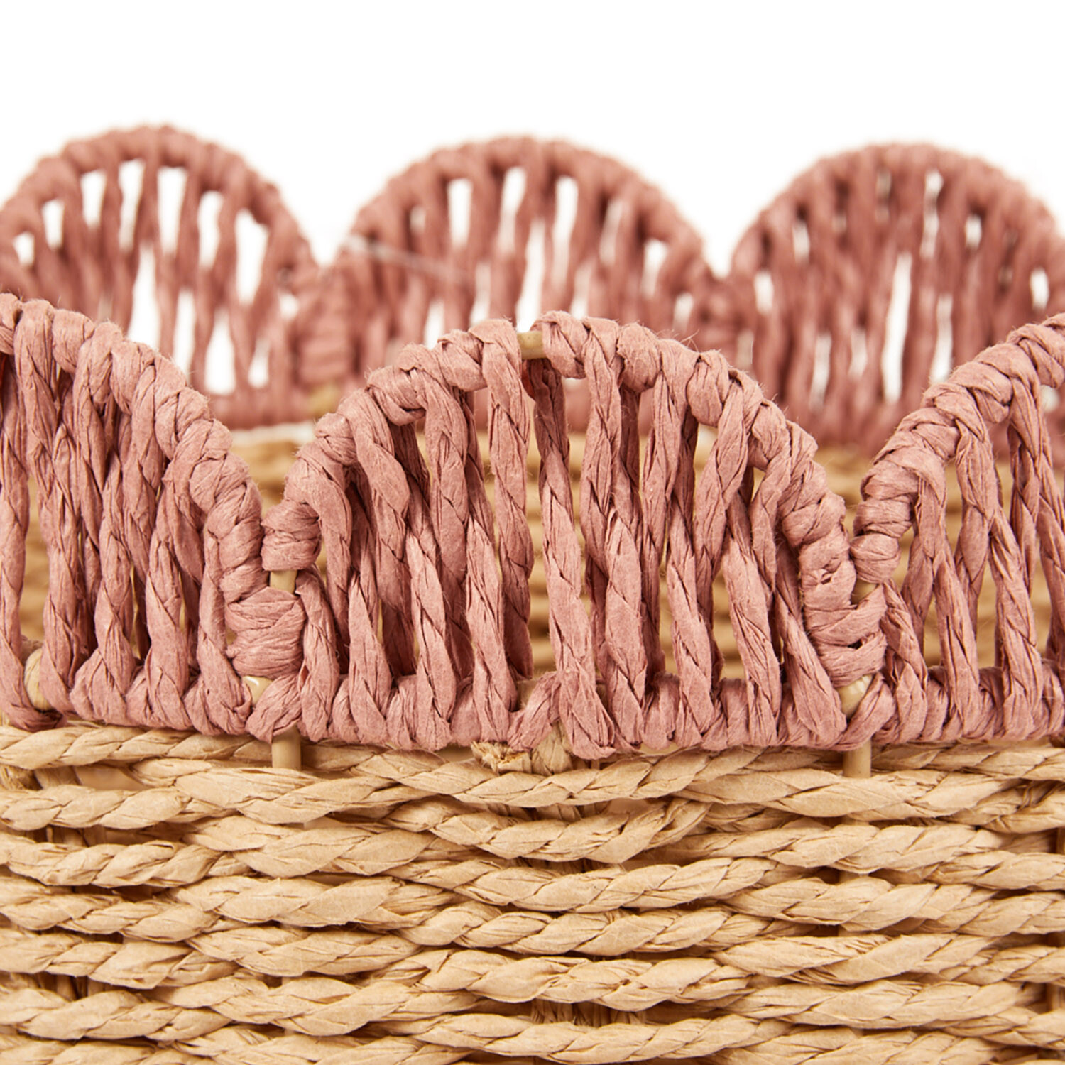 Set of 2 Aspen Scalloped Planters - Natural Image 7