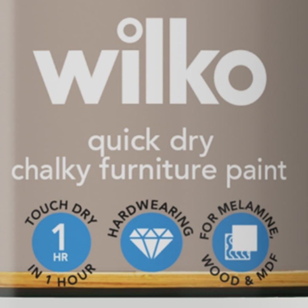 Wilko Quick Dry Urban Grey Furniture Paint 250ml Image 3