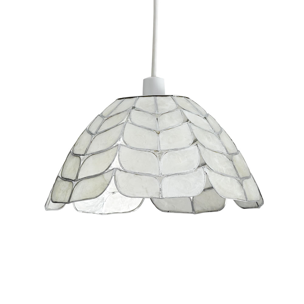 Wilko Capiz Natural Dome Light Shade Wilko