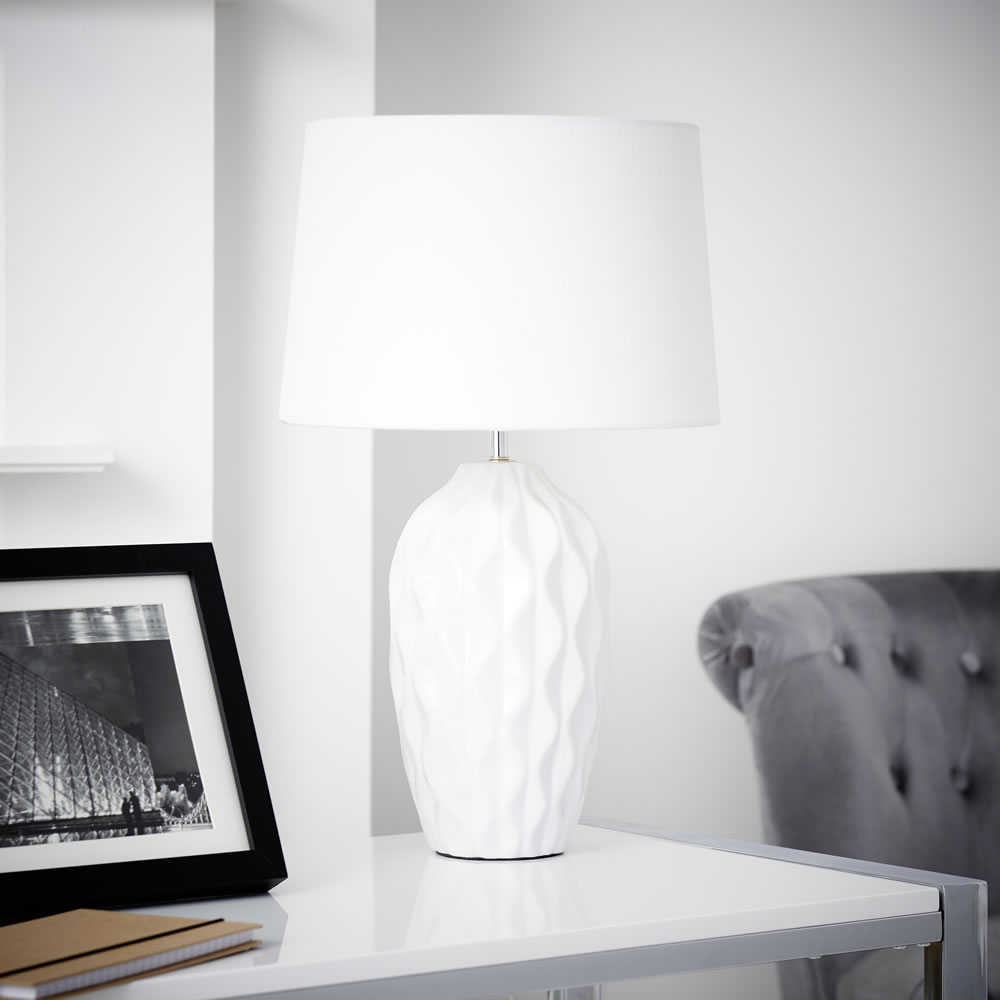 Wilko Textured Table Lamp Image 7