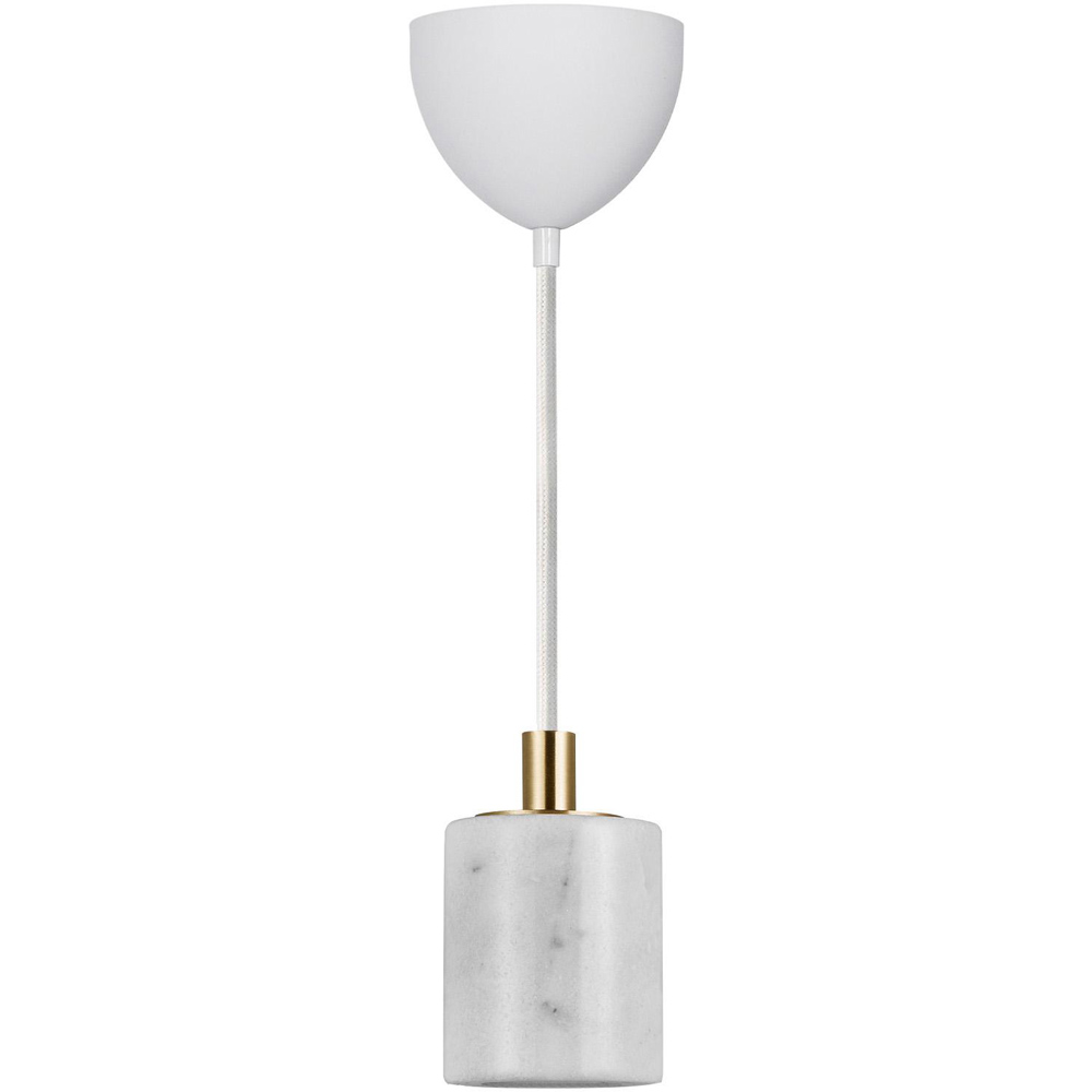 Nordlux Siv E27 White Marble Pendant Kit Image 4