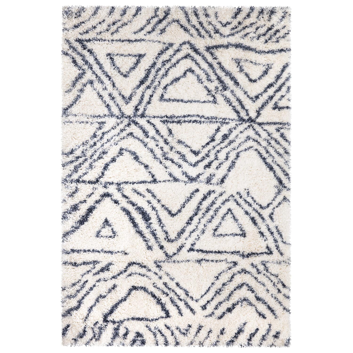 White Tribal Boho Rug 140 x 200cm | Wilko