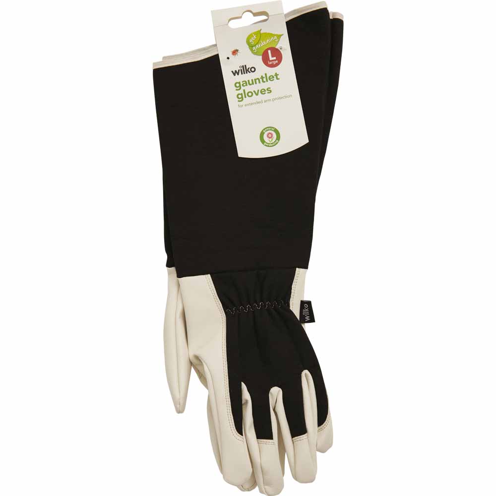 Wilko Large Gauntlet Garden Gloves Image