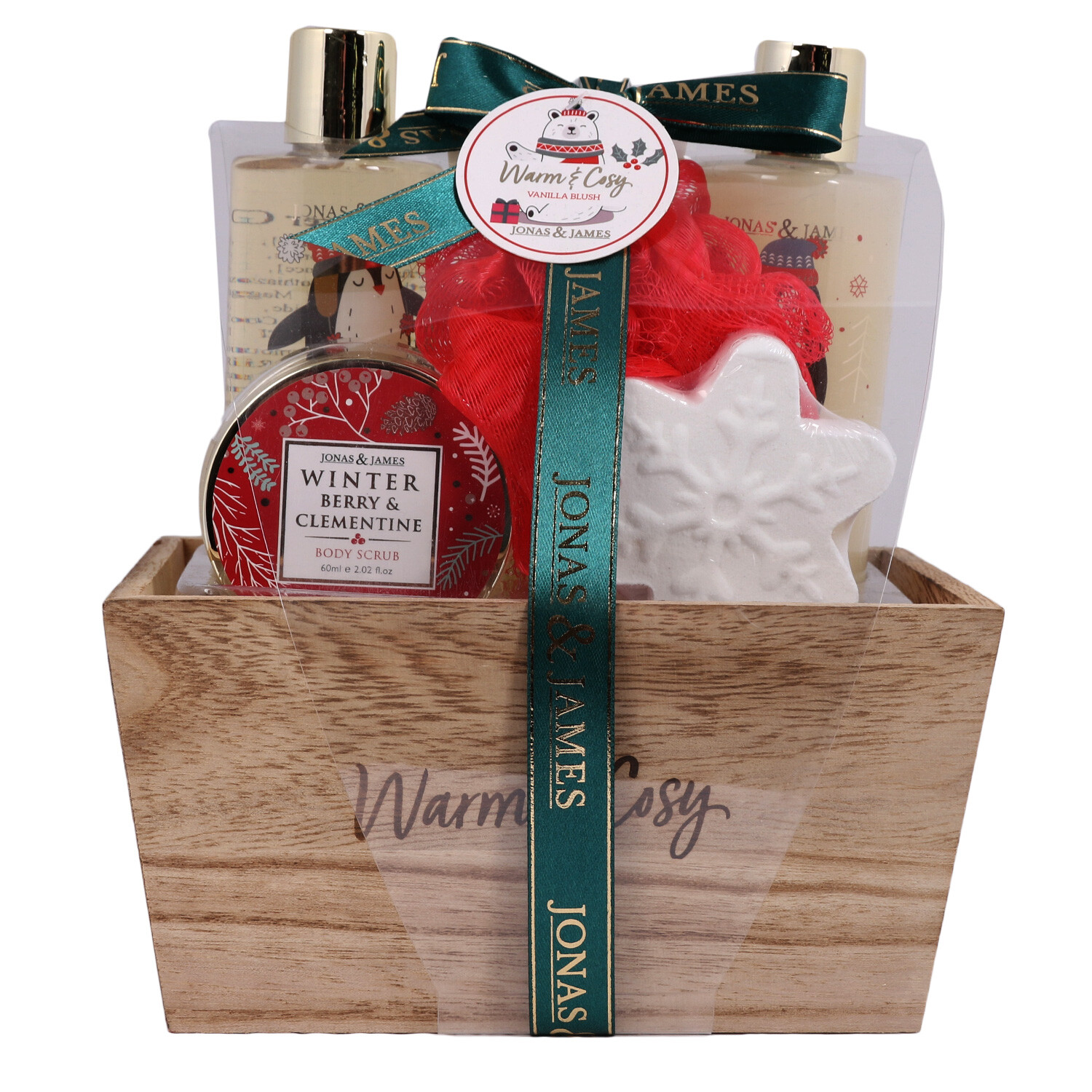 Warm & Cosy Wooden Box Set - Brown Image 1