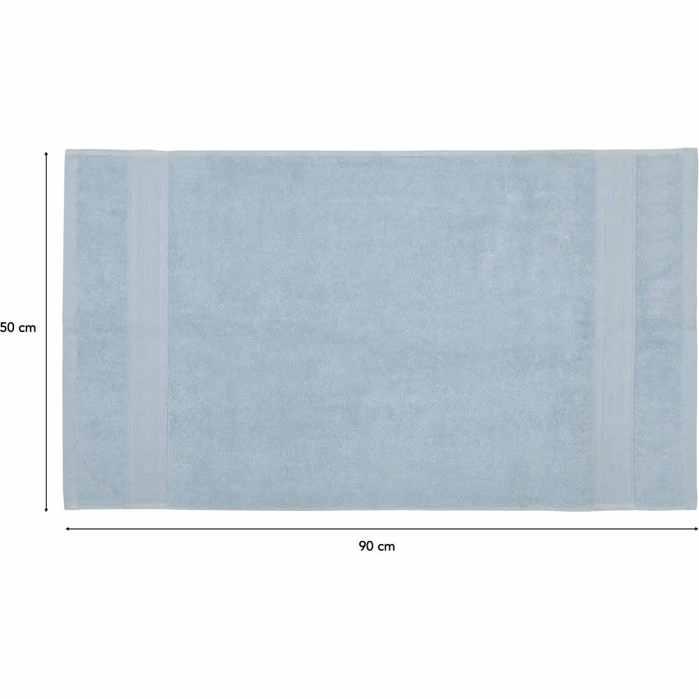 Wilko Supersoft Chambray Blue Hand Towel Image 3