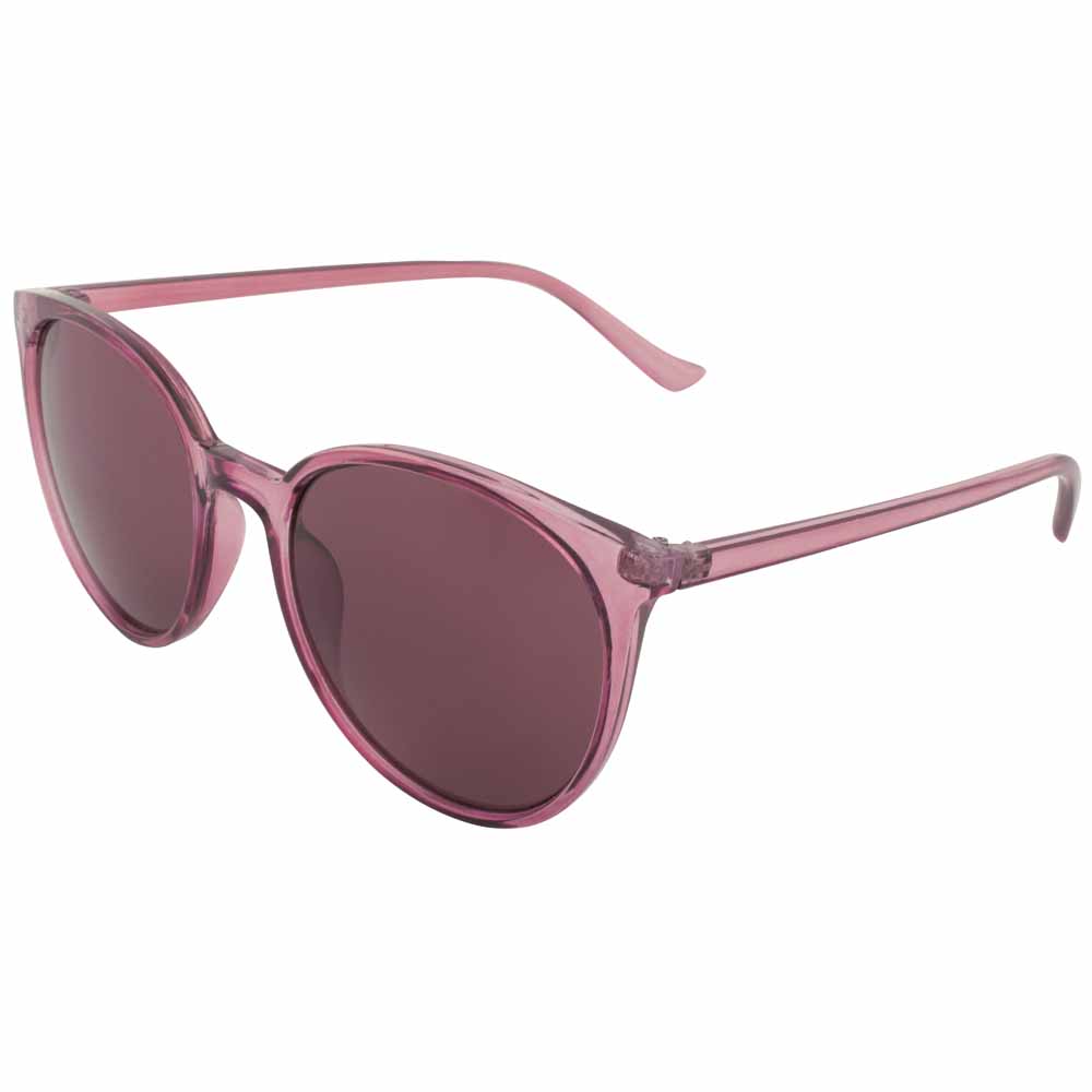 Ladies Purple Round Sunglasses Image 2