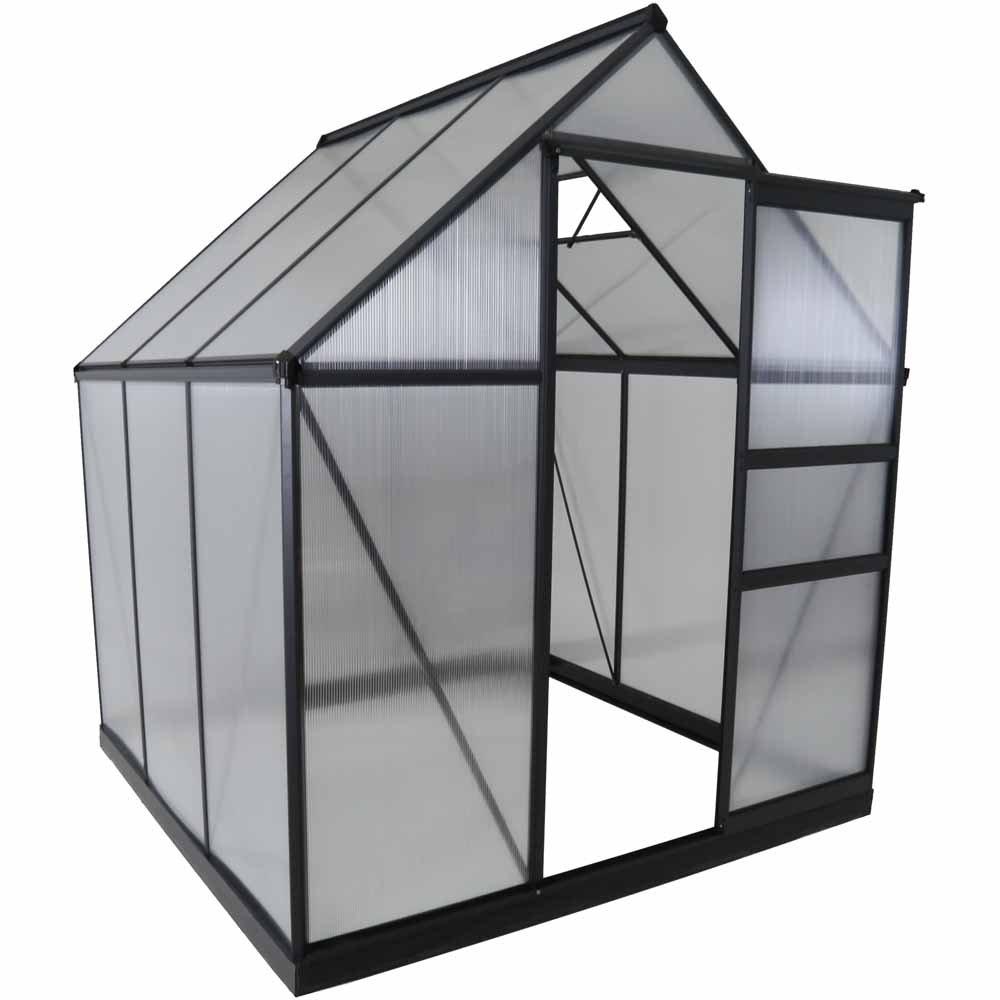 Charles Bentley 6 x 6.1ft Greenhouse - Grey Image 4