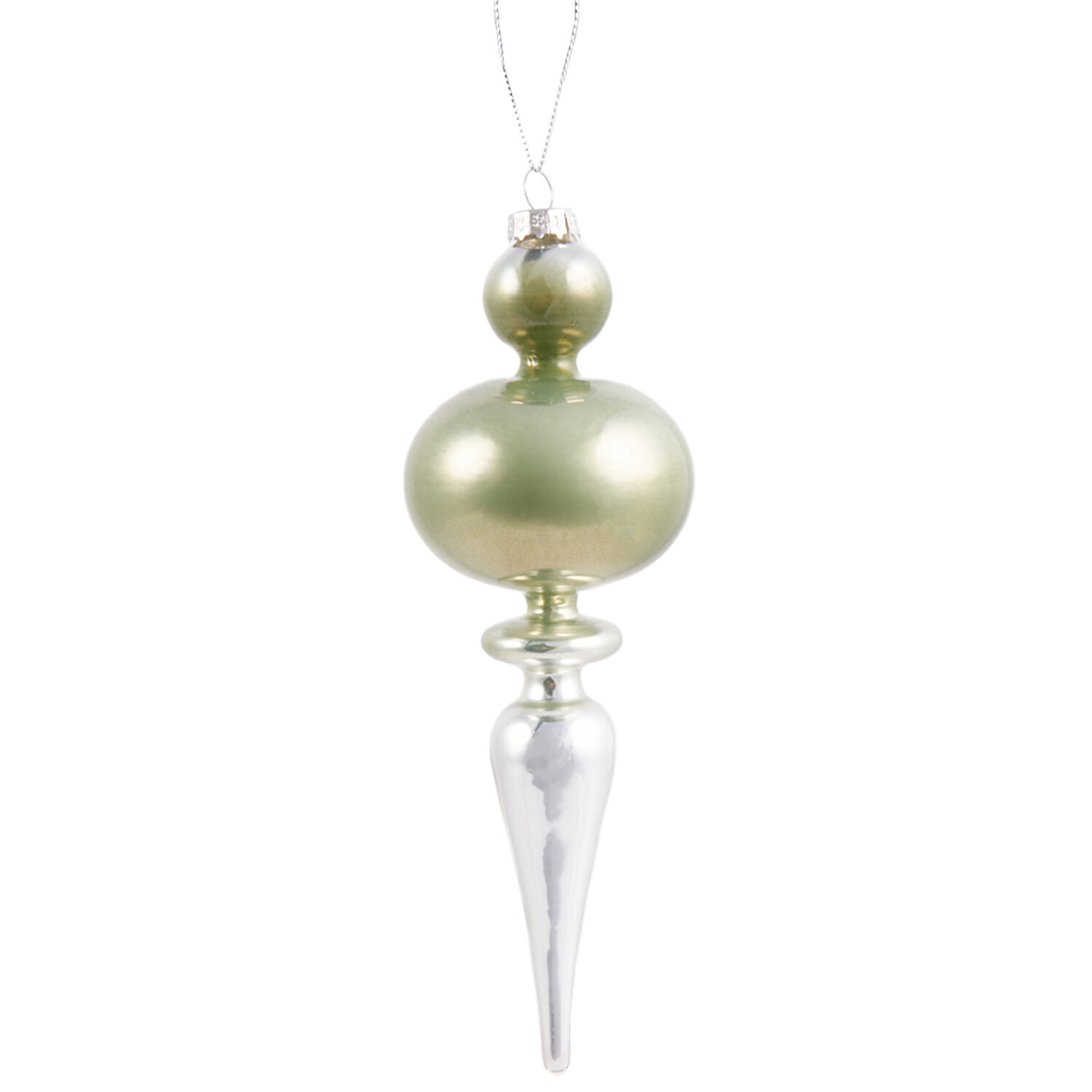 Sage and Silver Antique Droplet - Sage and Silver Image 1