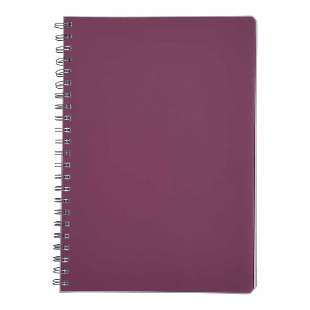 Wilko A4 Notebook Pink Image 1