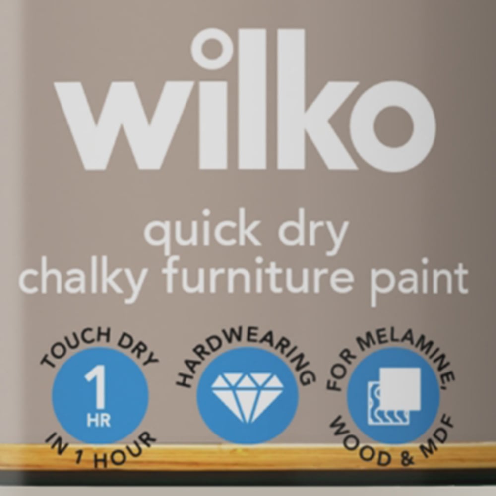 Wilko Quick Dry Perfectly Greige Furniture Paint 250ml Image 4