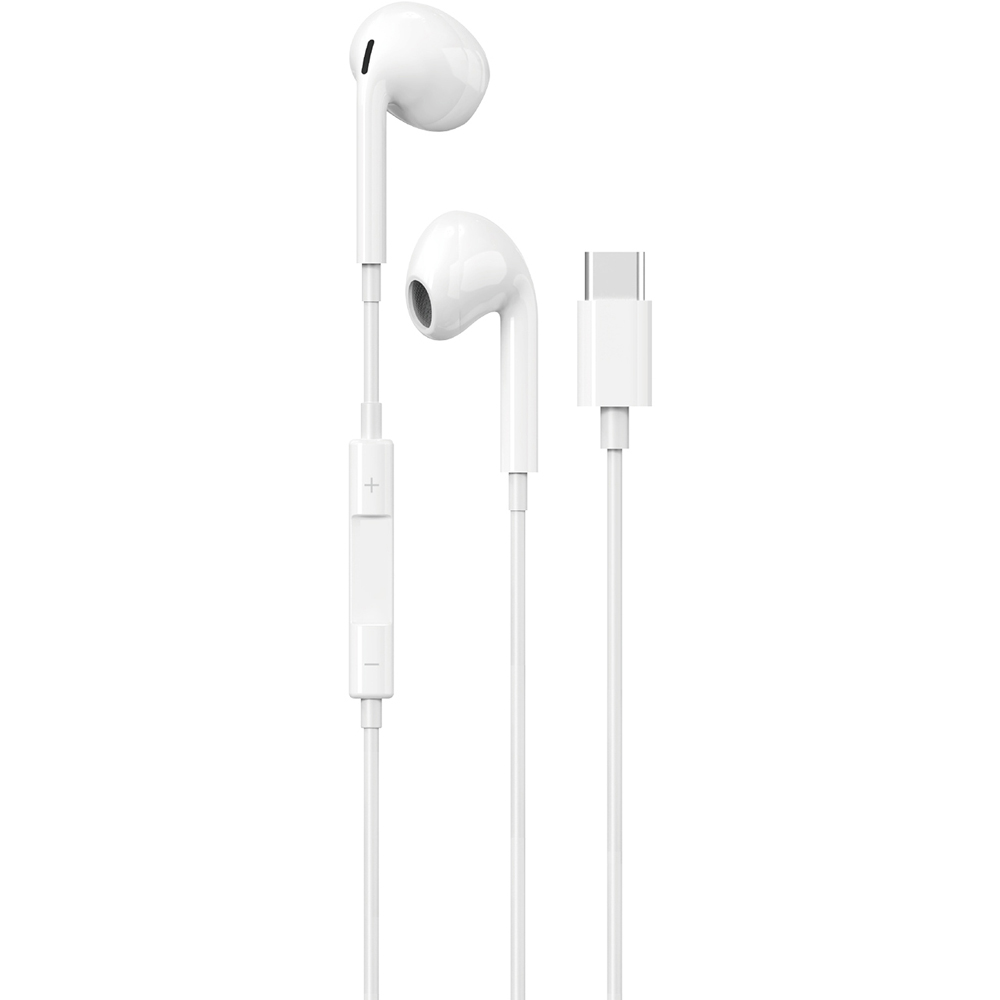Maplin White Wired Earbuds USB-C Image 1