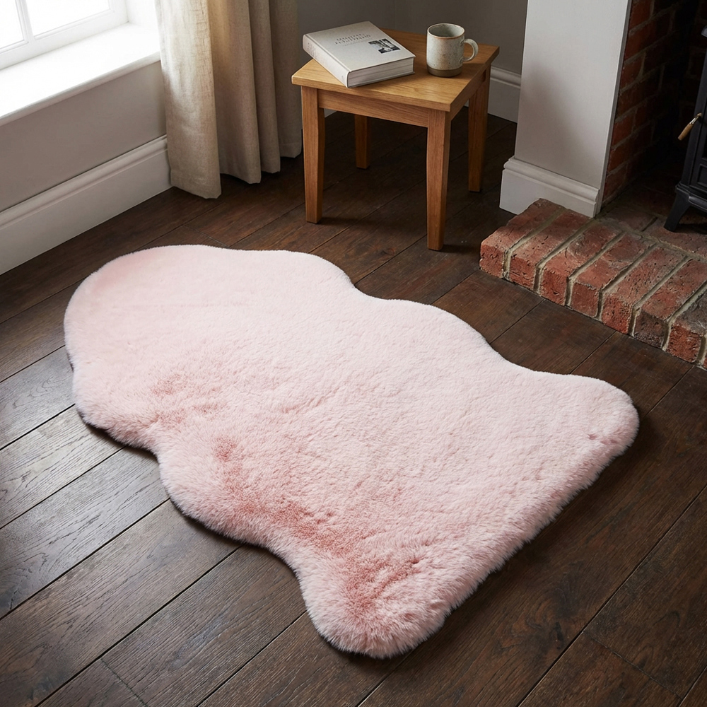 Blossom Faux Rabbit Fur Rug 90 x 60cm Image 5