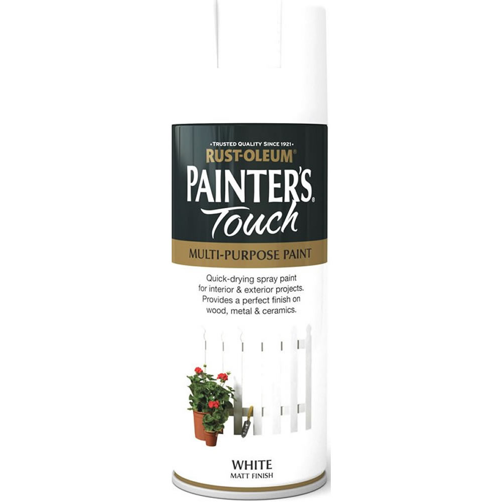 Rust-Oleum White Painter's Touch Matt Spray Paint 400ml Image