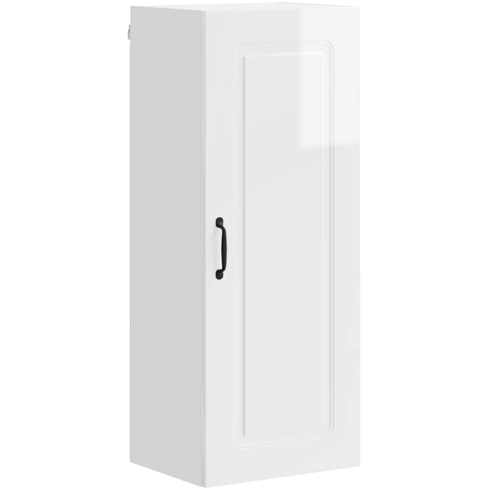 vidaXL Single Door High Gloss White Kitchen Wall Cabinet Image 2
