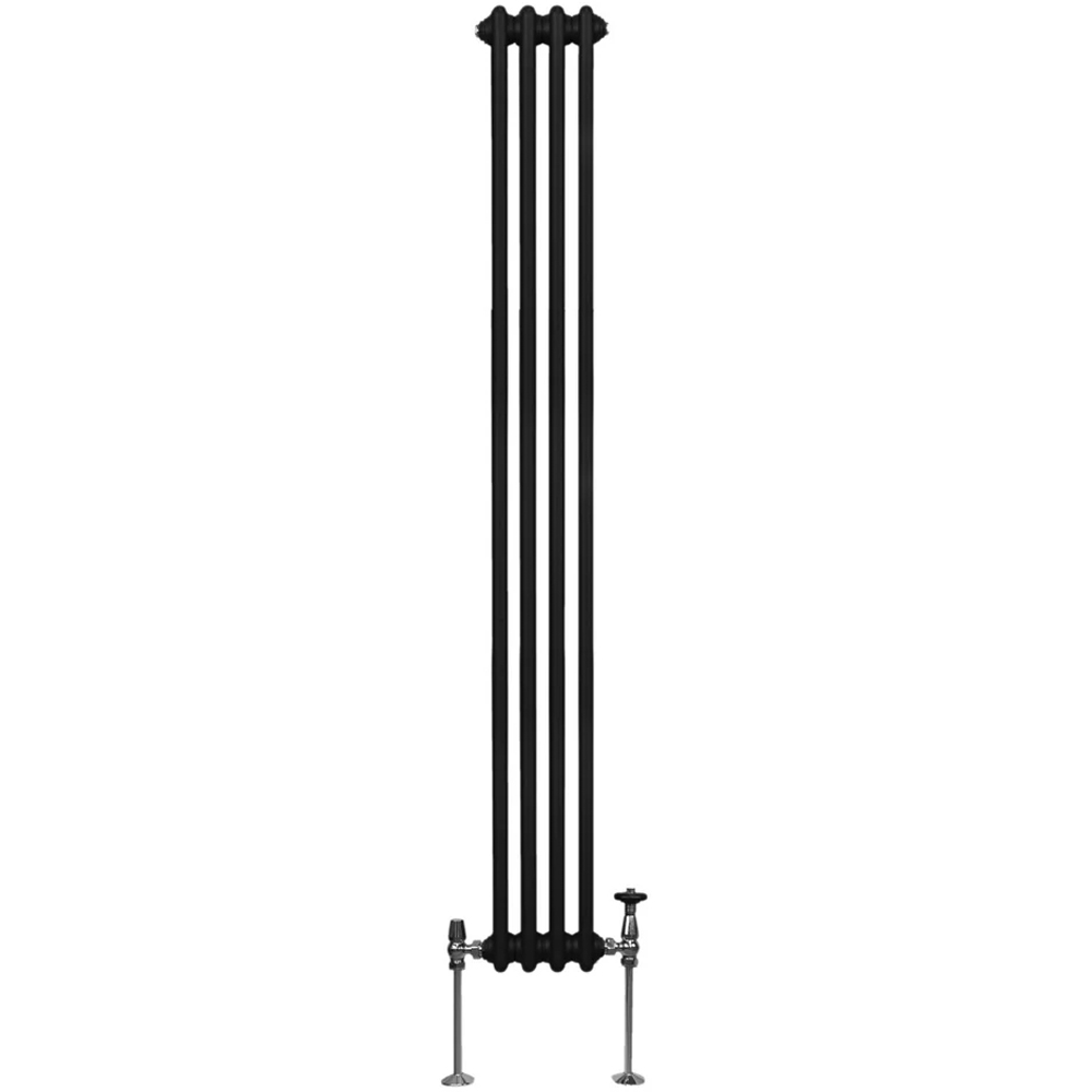 Monster Shop 2121 BTU Black Traditional 2 Column Radiator 1800 x 202mm Image 1