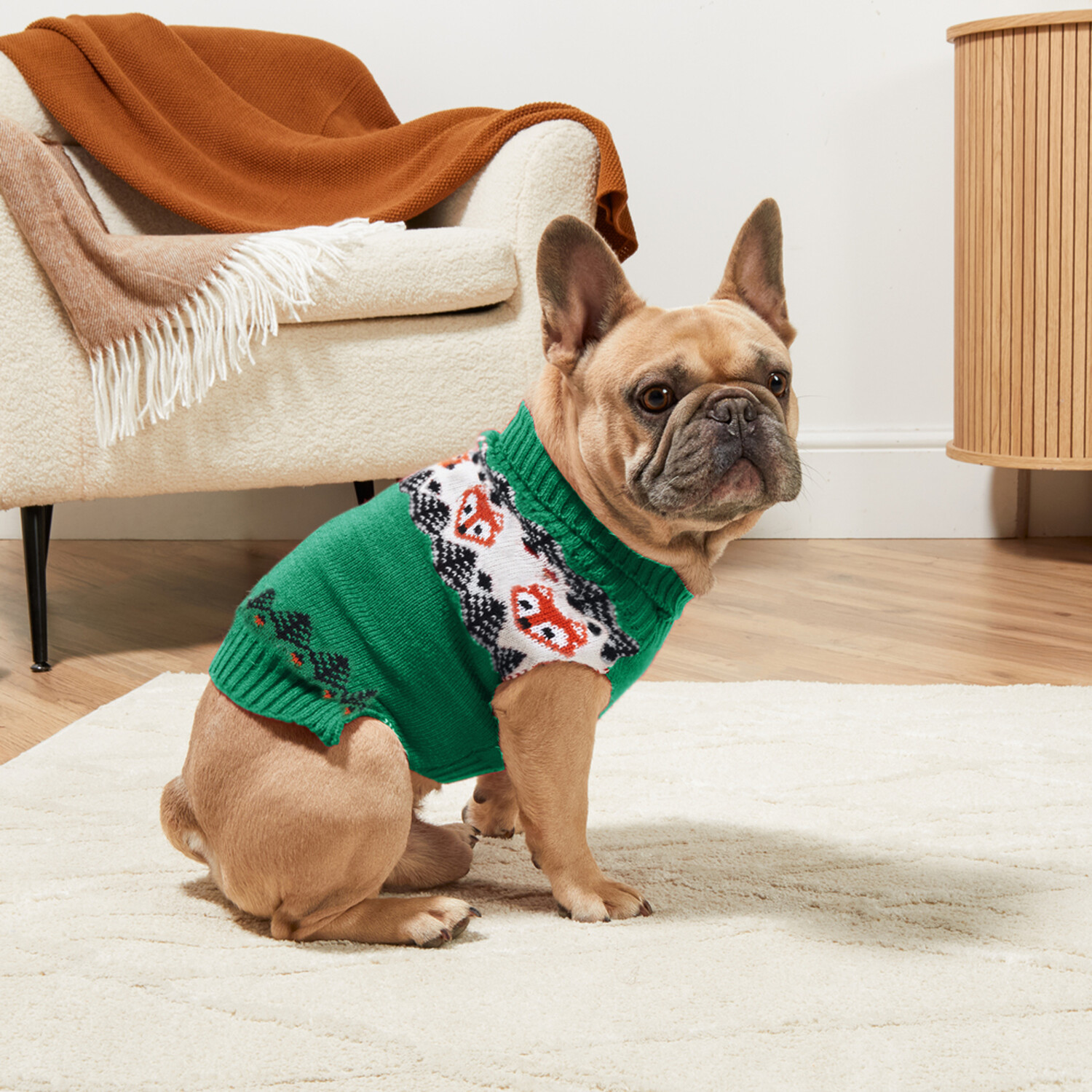 Woodland Dog Jumper Red 55cm Image 7