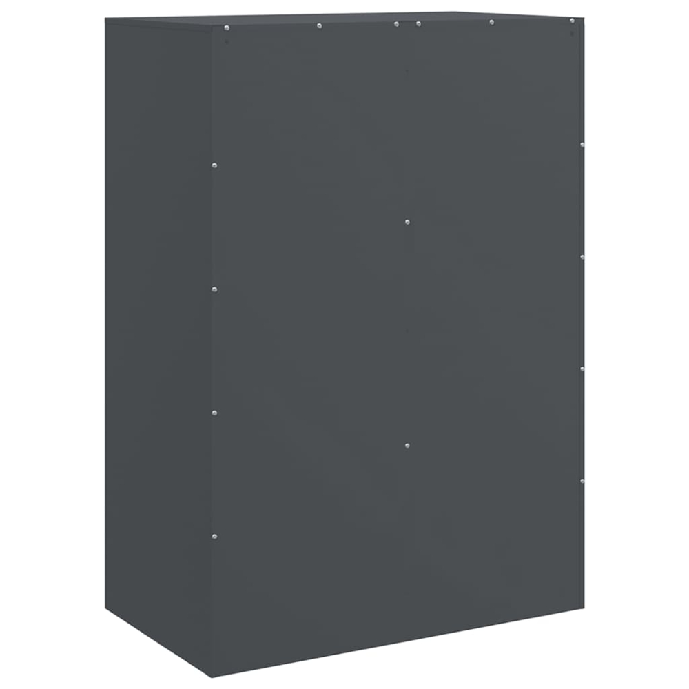 vidaXL 2 Drawer 4 Shelf Anthracite Cold-Rolled Steel Highboard Image 7