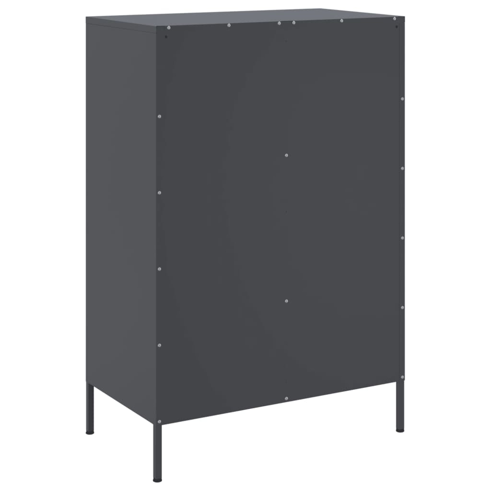 vidaXL 2 Door 2 Drawer Anthracite Cold-Rolled Steel Highboard Image 8