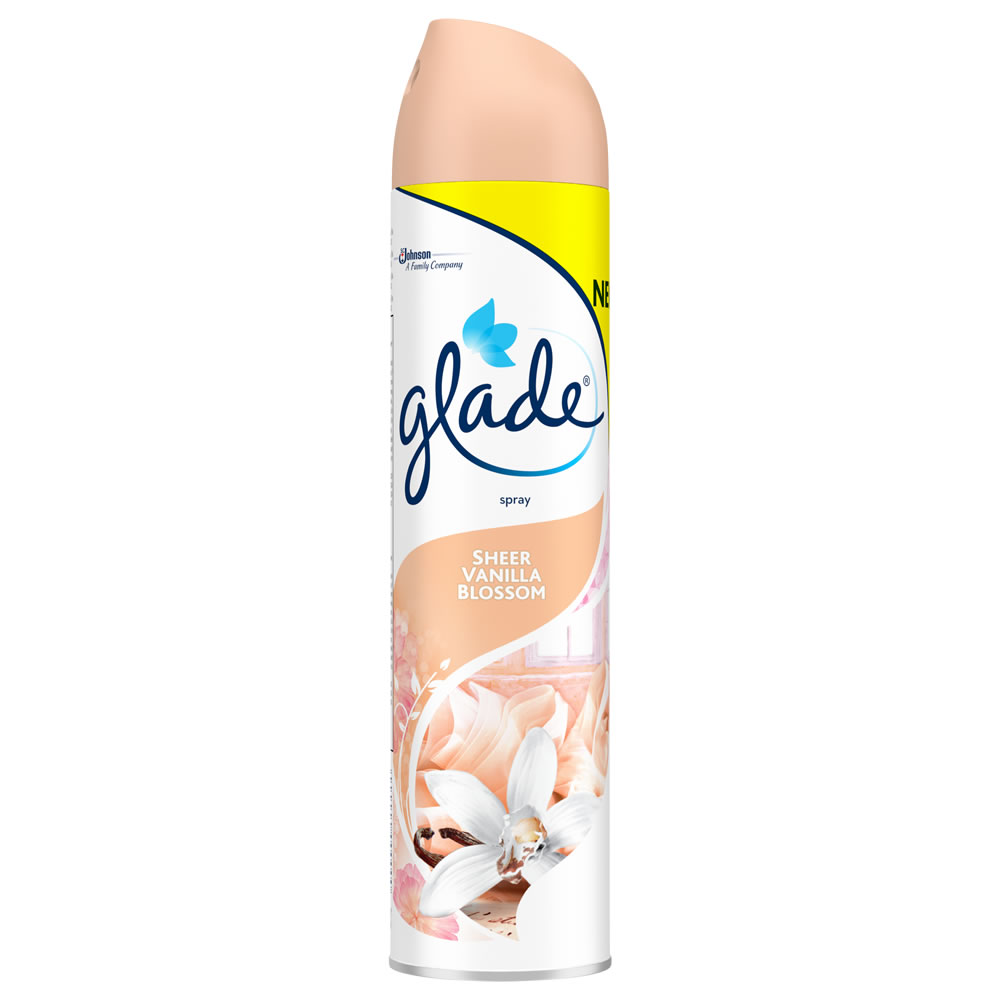 Glade Sheer Vanilla Blossom Aerosol Air Freshener 300ml  - wilko