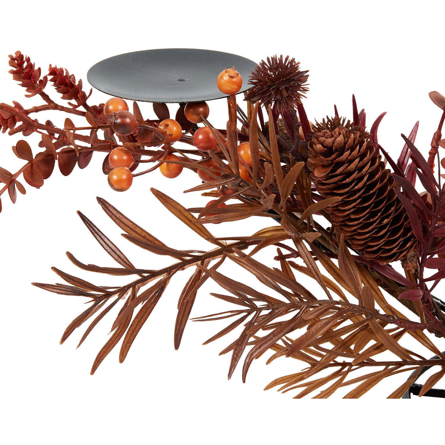 Autumnal Amber Bloom Candle Holder - Orange Image 3