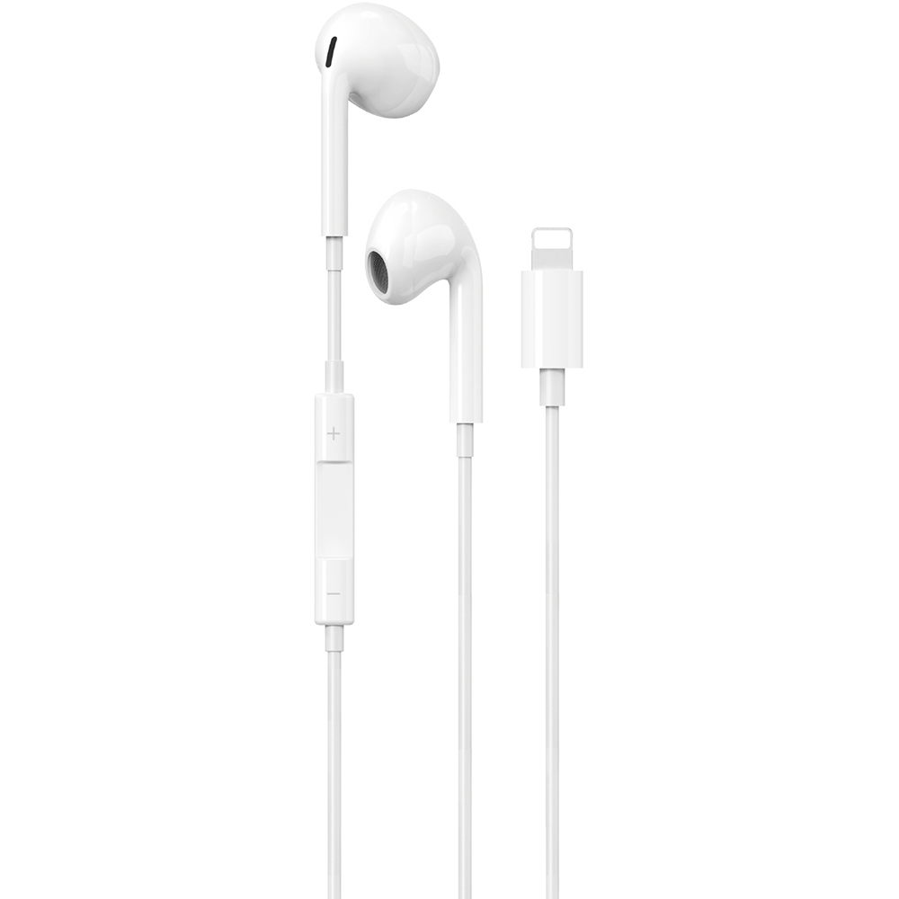 Maplin White Wired Earbuds Lightning Image 1