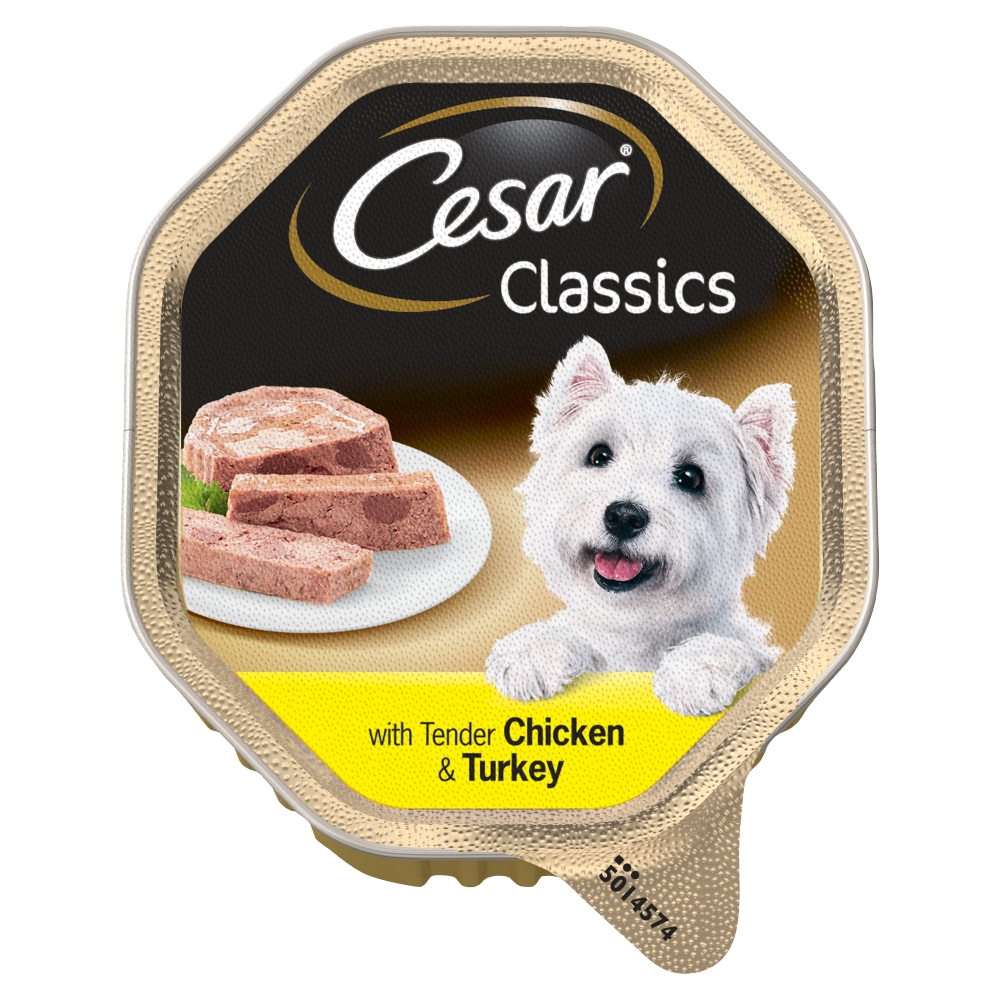 Cesar Chicken and Turkey Dog Food Tray 150g Image 2