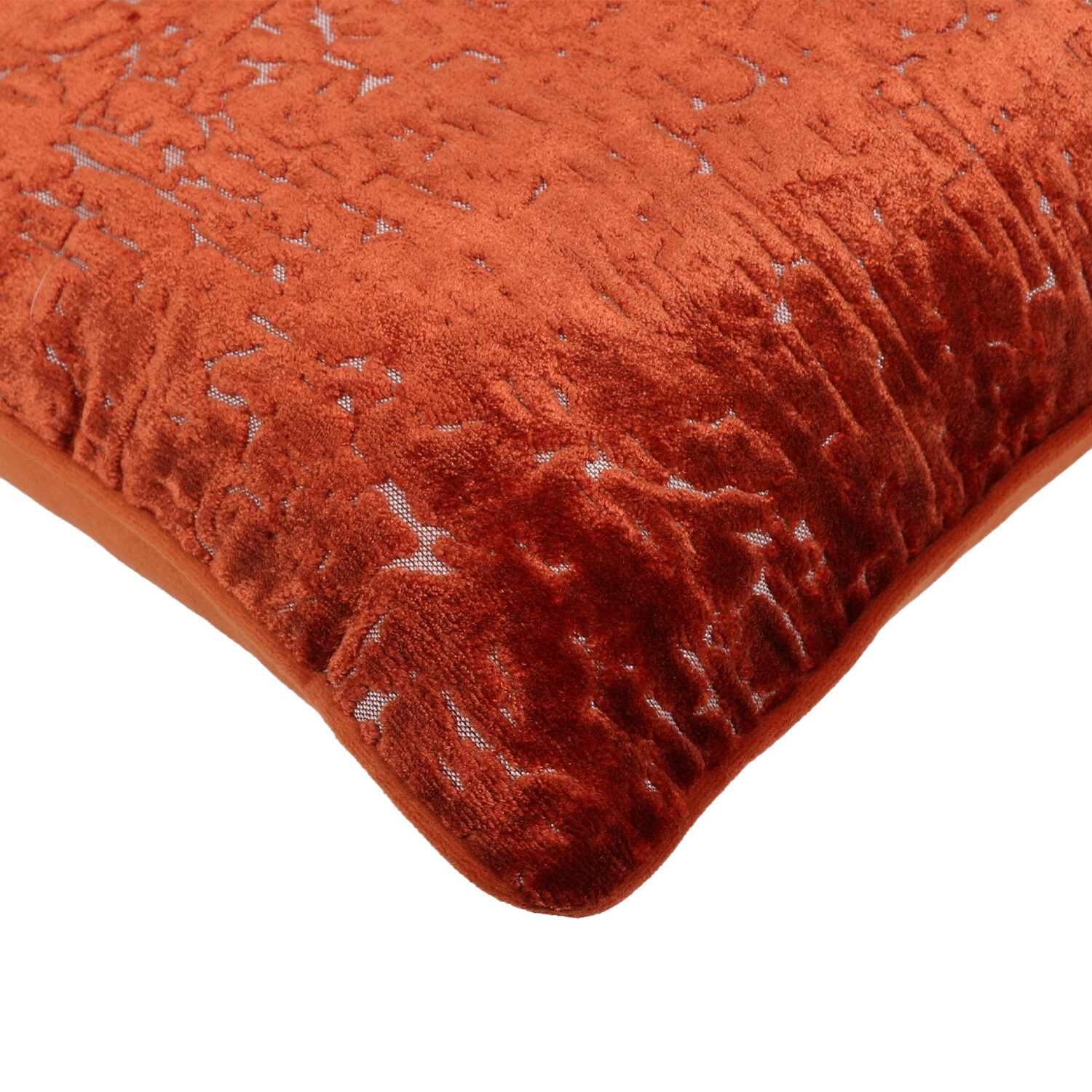 Harper Velvet Cushion - Rust Image 2