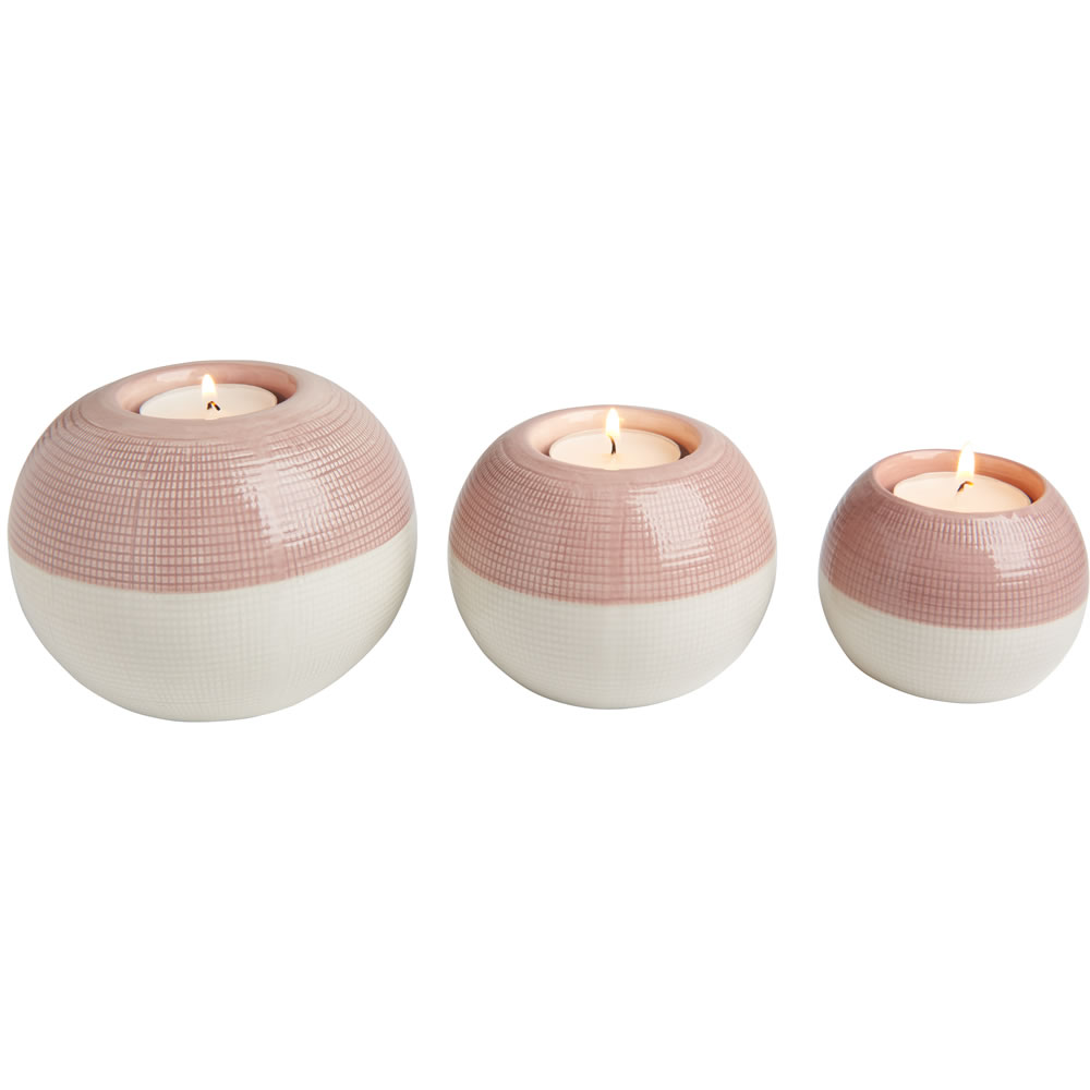 Wilko Ceramic Tealight Holders 3pk Wilko
