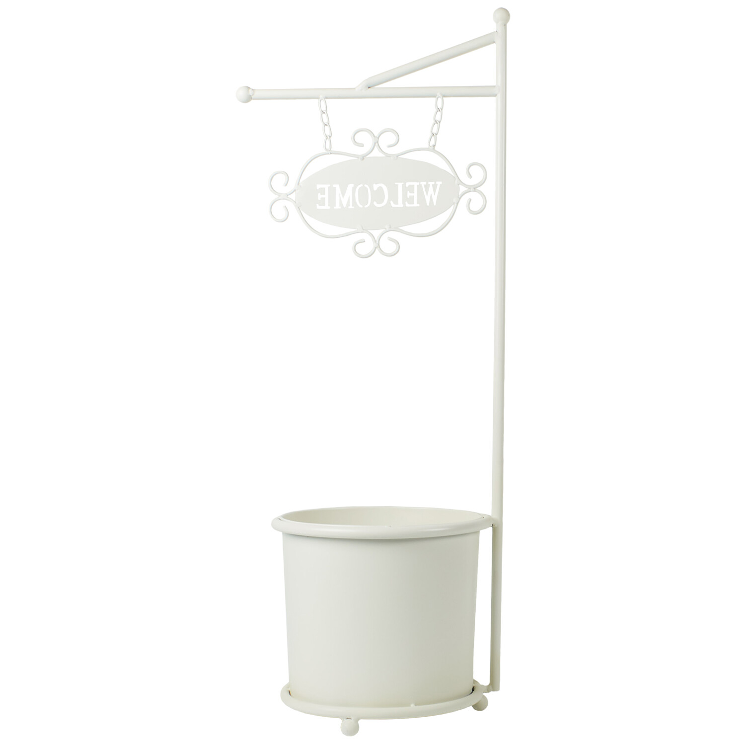 Welcome Flower Planter - White Image 2
