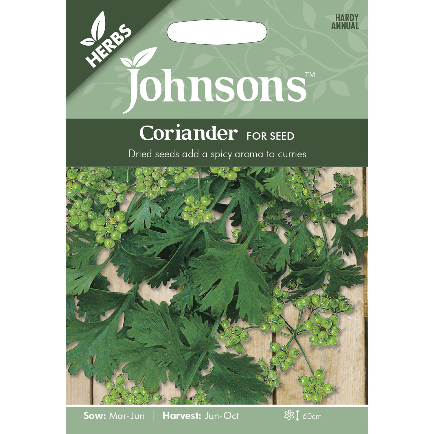 Johnsons For Seed Coriander Herb Seeds Image 2