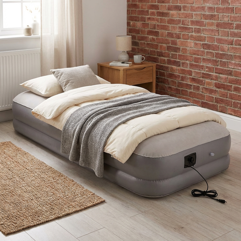 High Raised Twin Size Airbed with Pump Image 3