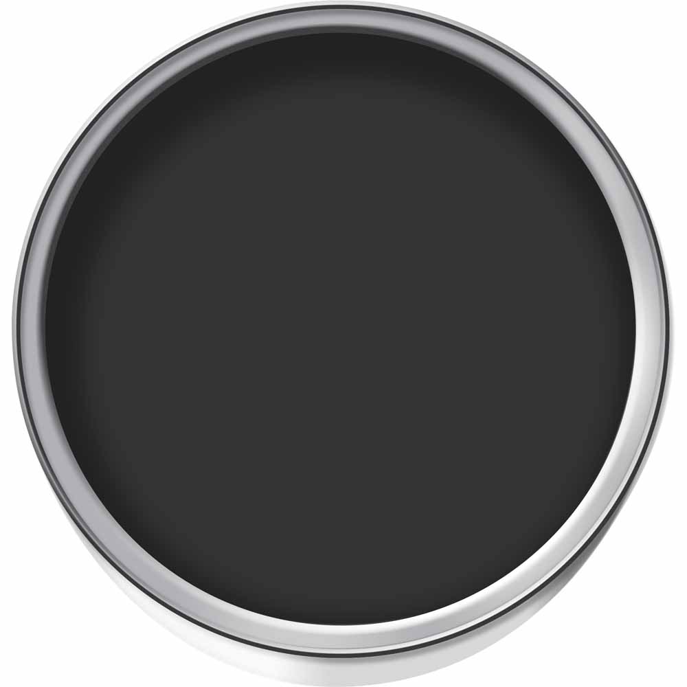 Wilko Nearly Black Emulsion Paint Tester Pot 75ml Image 2