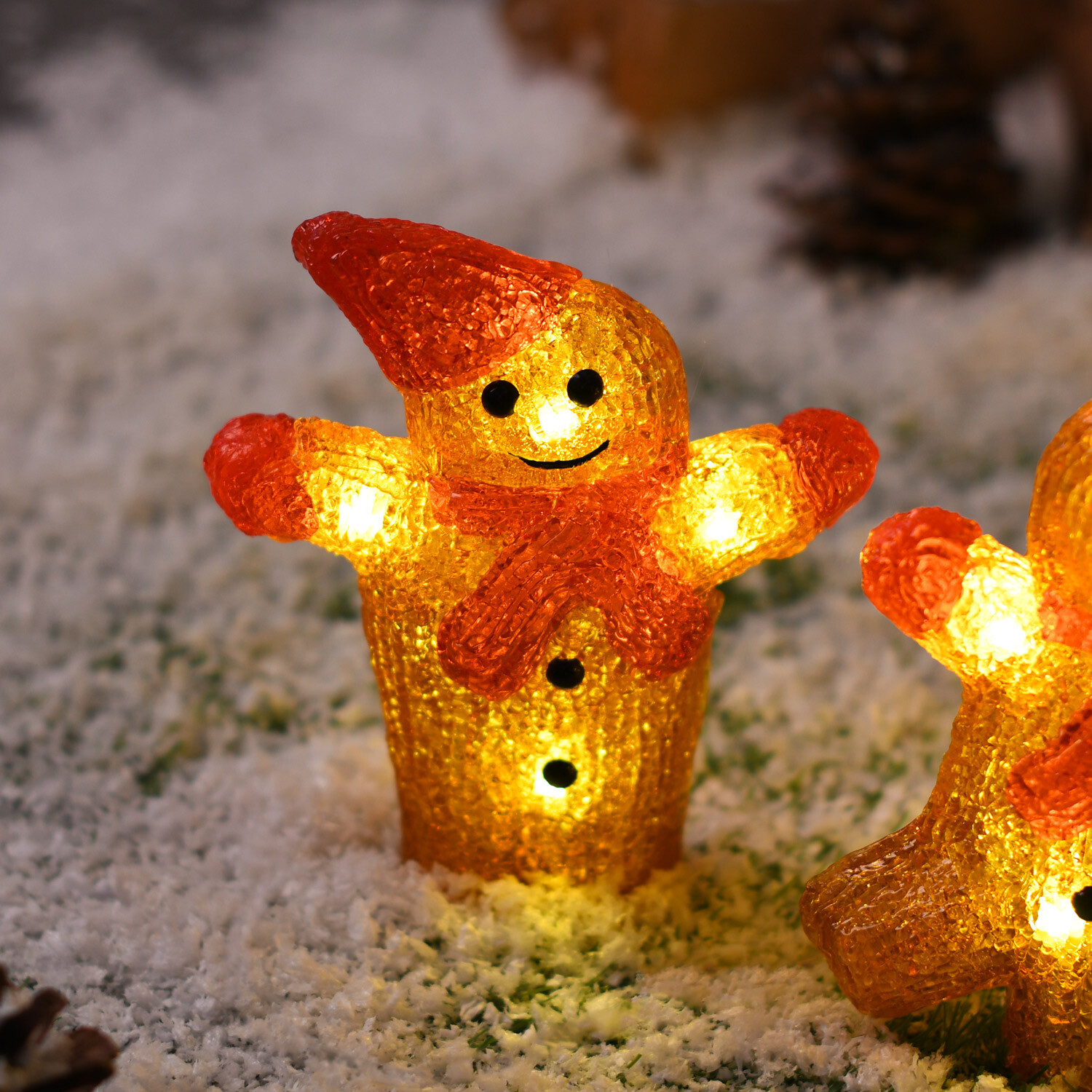 5 Piece Acrylic Gingerbread String Light Brown Image 5