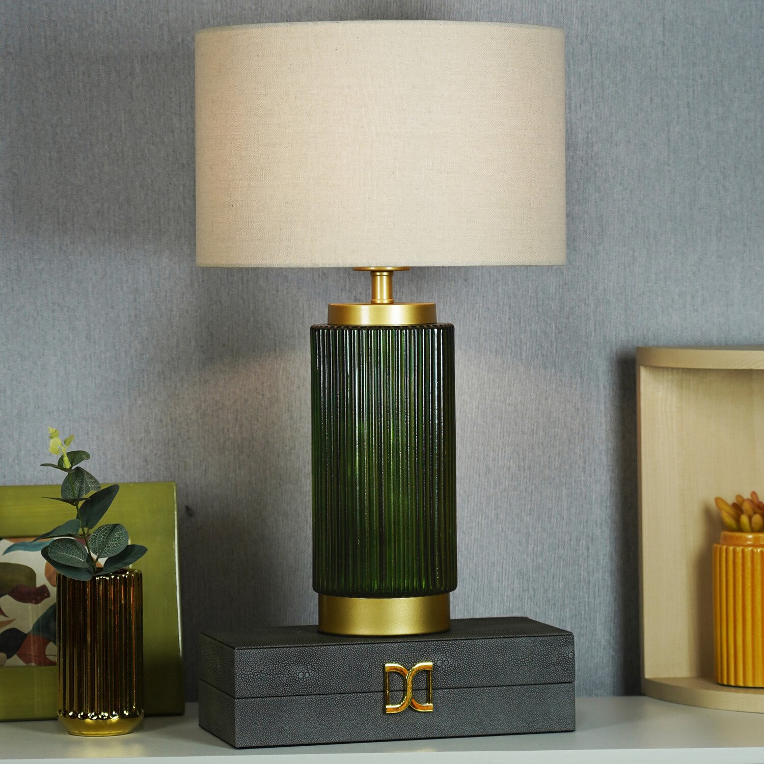 Boden Glass Table Lamp Green Image 2