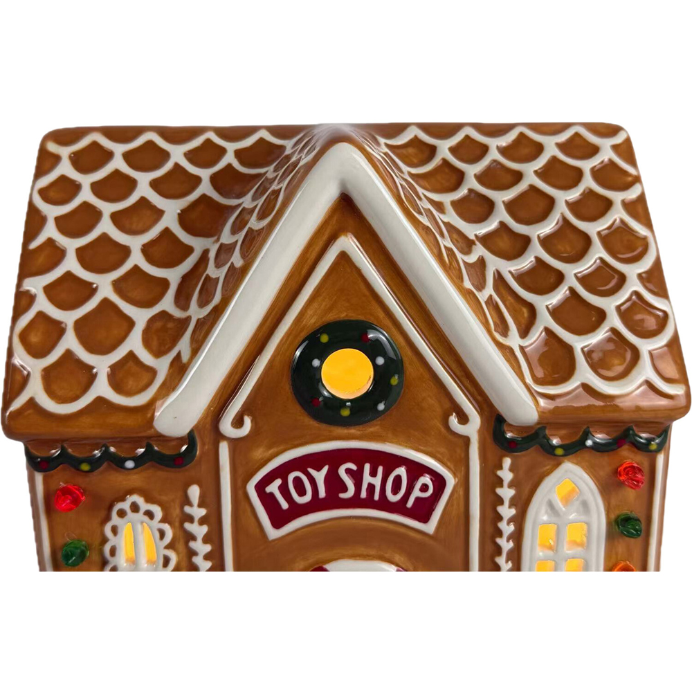LED Gingerbread Toy Shop Decoration Brown Image 3