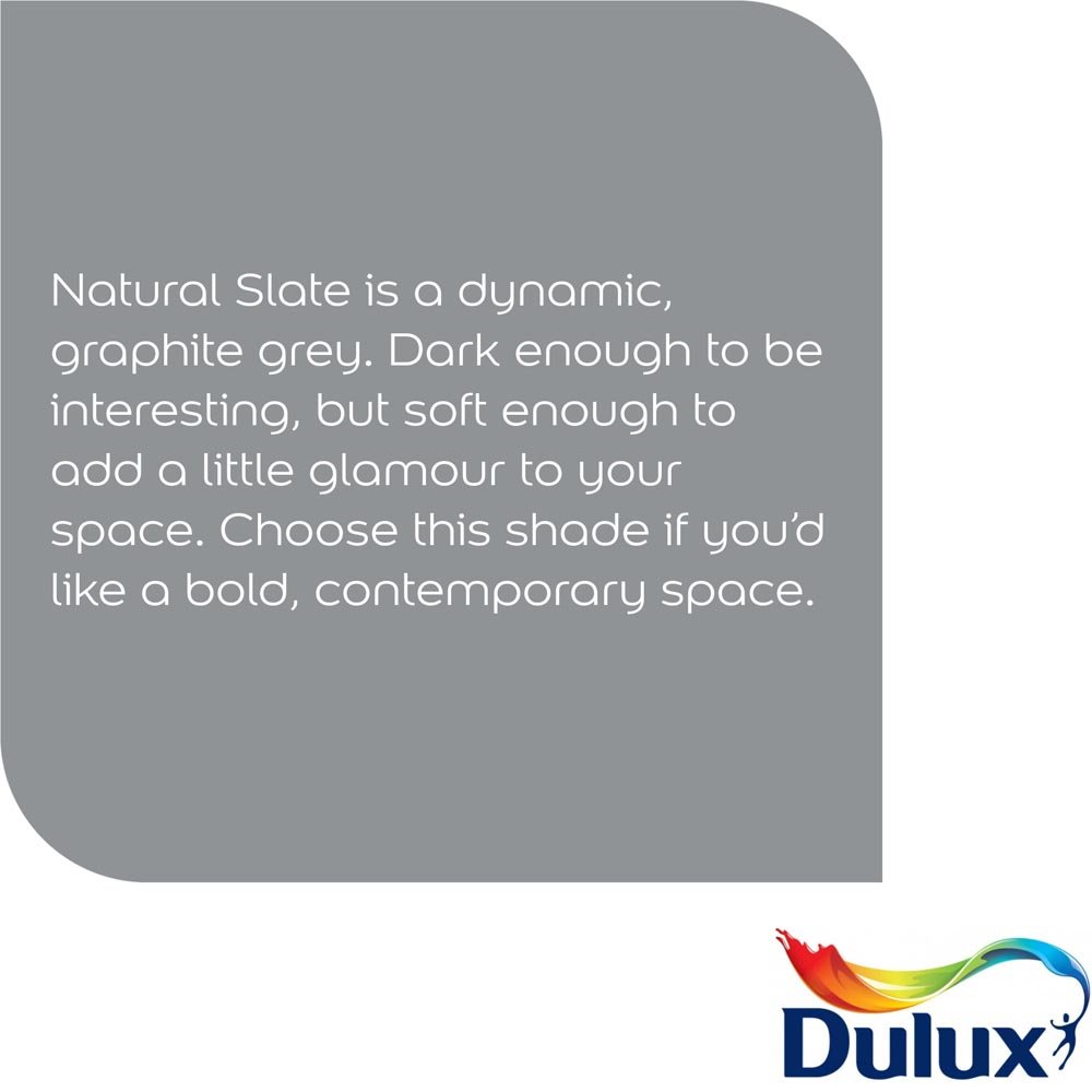 Dulux Walls & Ceilings Natural Slate Silk Emulsion Paint 2.5L Image 4