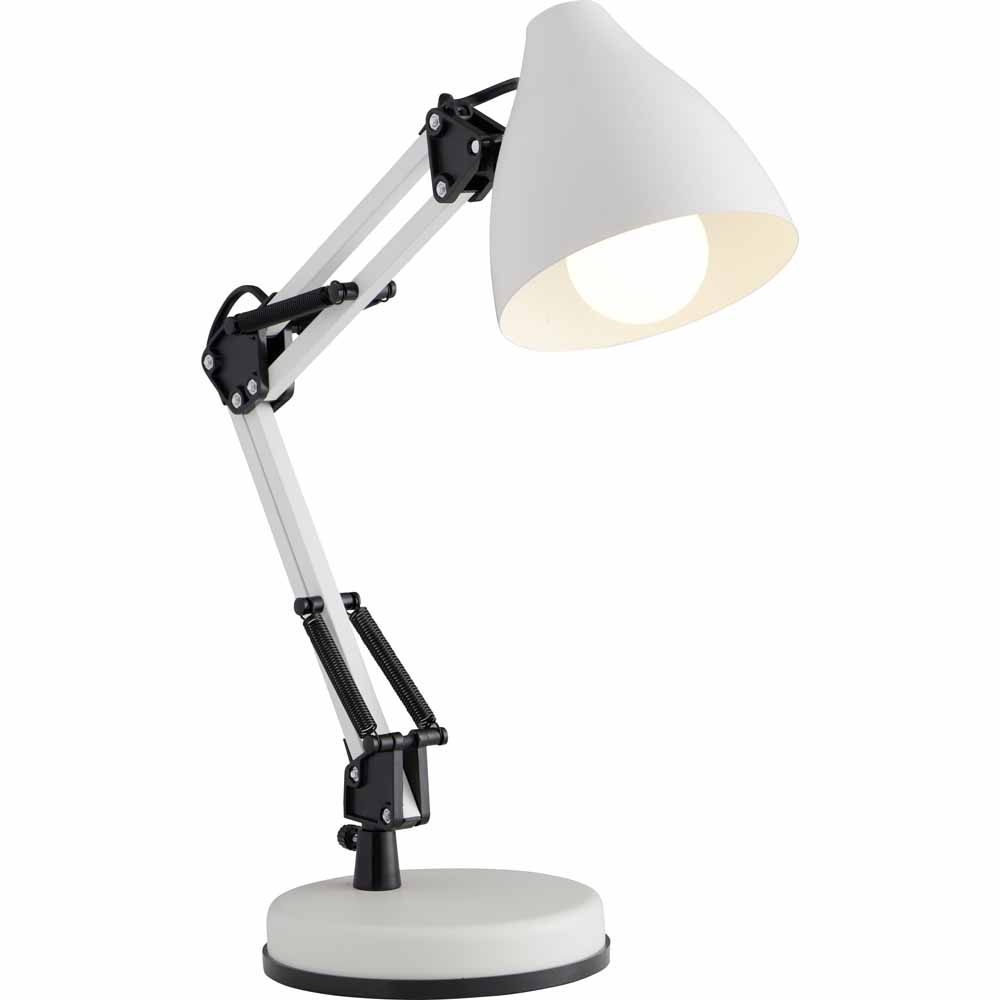 Wilko White Angle Task Lamp Image 4