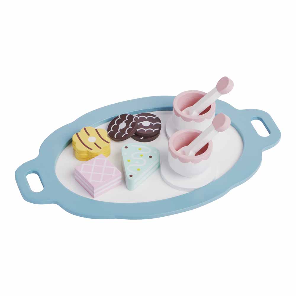 wooden afternoon tea set aldi