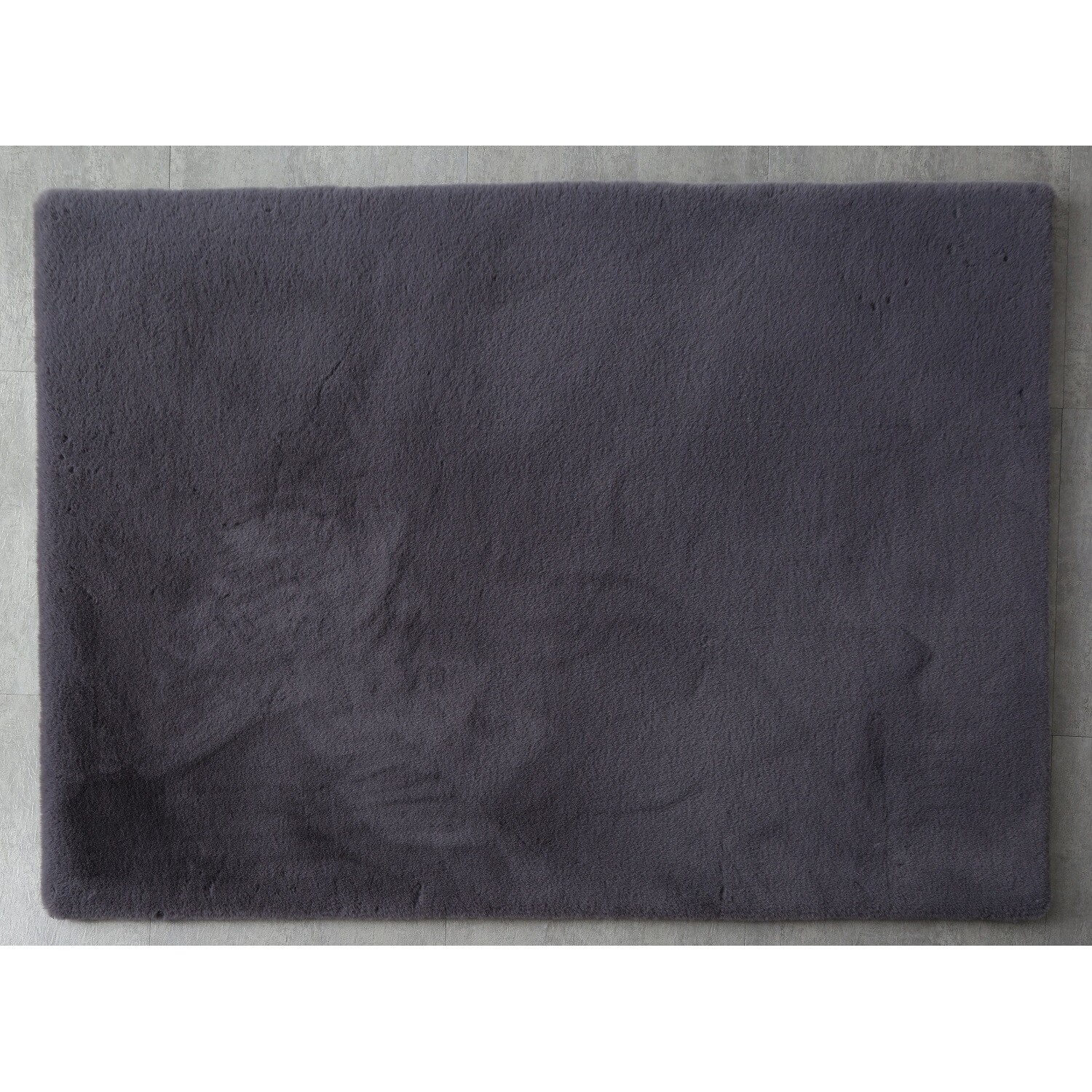 Lux Slate Rabbit Faux Fur Rug 150 x 100cm Image 6