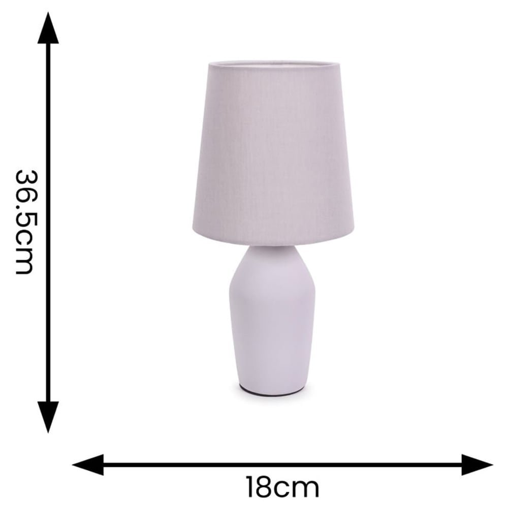 ValueLights Arlo Lilac Shade Ceramic LED Table Lamp Image 3