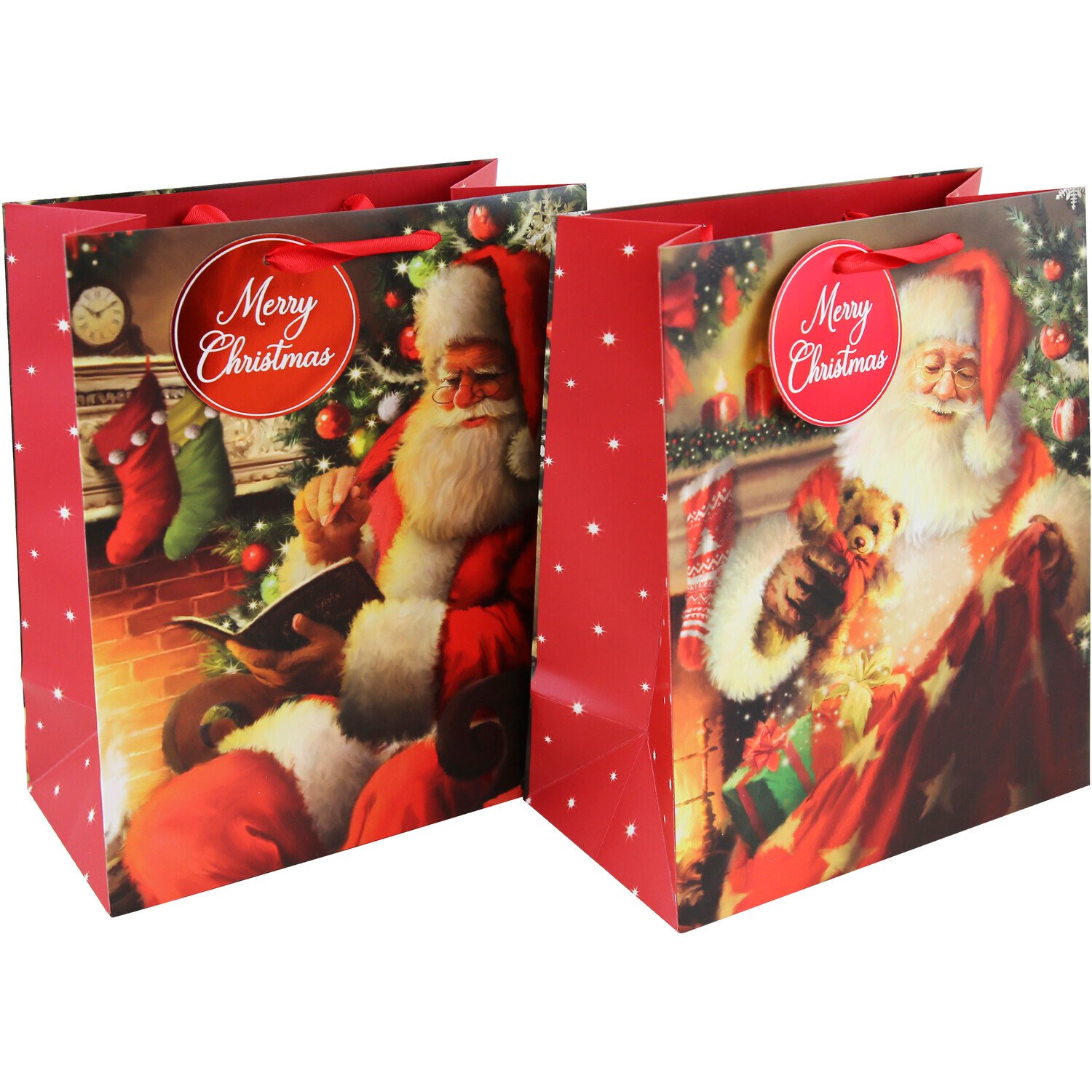 Santa By The Fire Giftbag Large Image 1