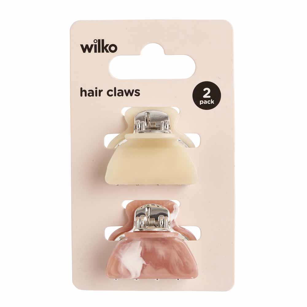 Wilko Pearl Fasion Hair Claws 2 Pack Image 1