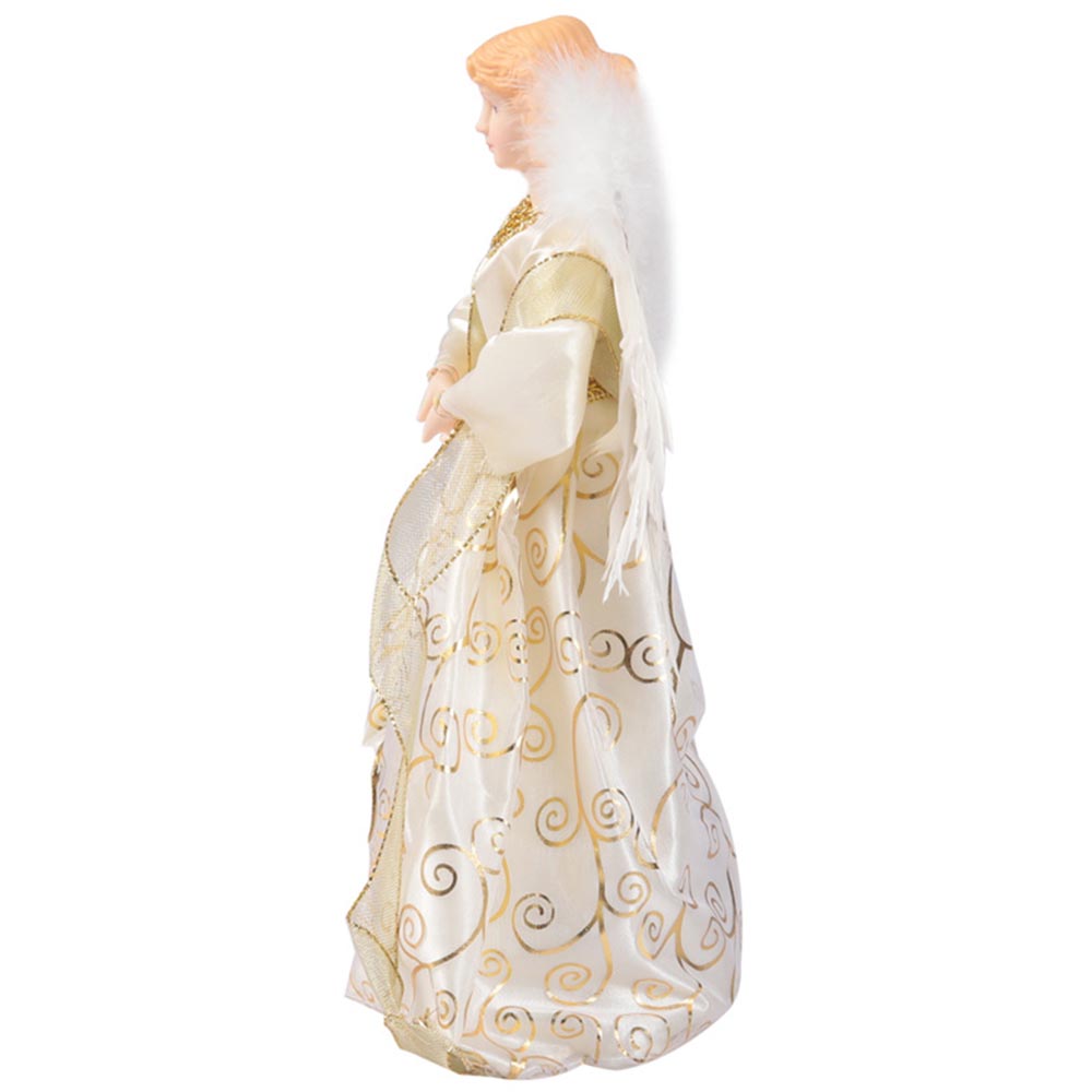 Living and Home Gold Angel Christmas Tree Topper with Lights Image 3