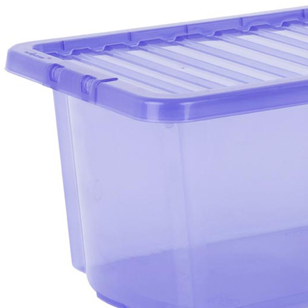 Wham 28L Blue Crystal Storage Box and Lid 5 Pack Image 4