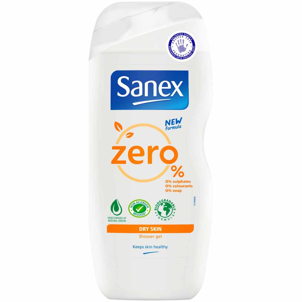 Sanex Zero Shower Gel for Dry Skin 250ml Image 2