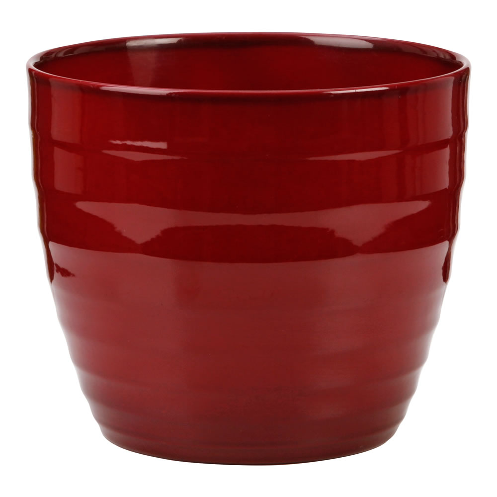 Scheurich Indoor Plant Pot Dark Red 14cm Image