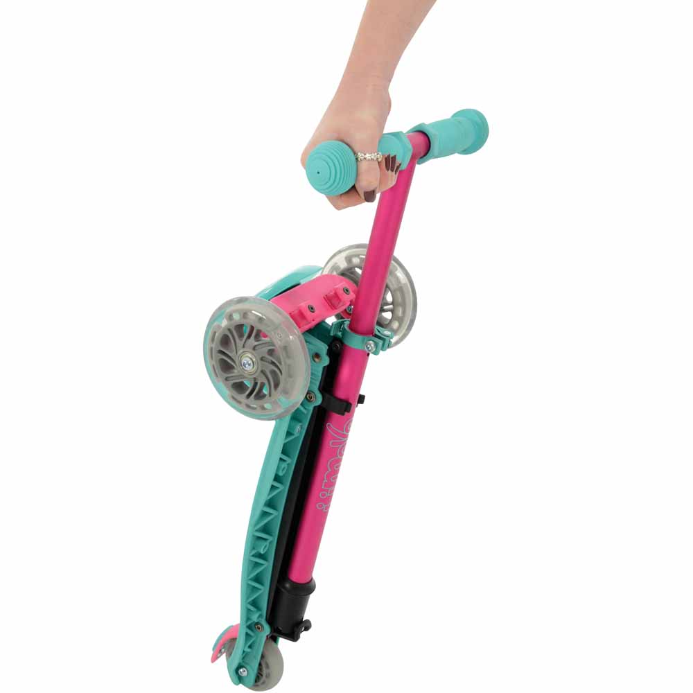 uMoVe Compact LED Scooter Pink and Teal Image 7