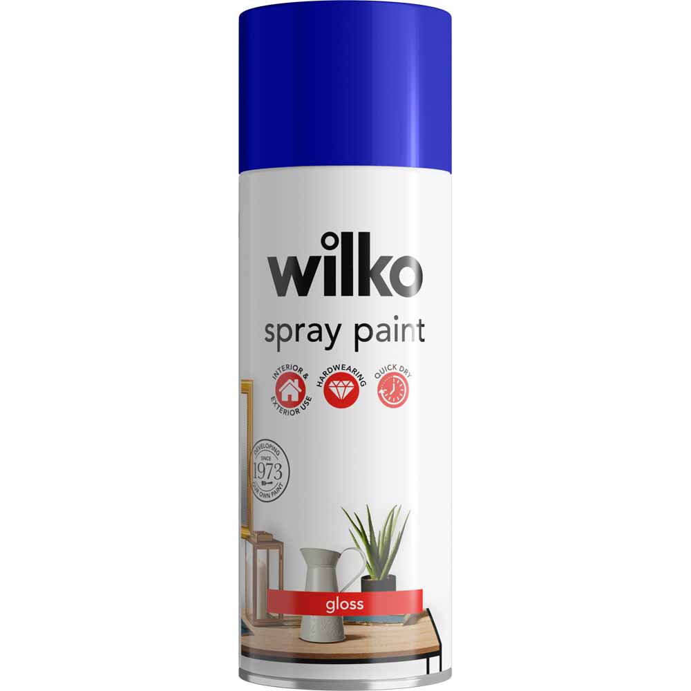 Wilko Enamel Spray Royal Blue 400ml Image 1